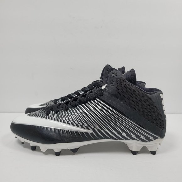 Nike VPR Men's Black White Athletic Football Cleats 847089-011 US Size 11 - Picture 2 of 8